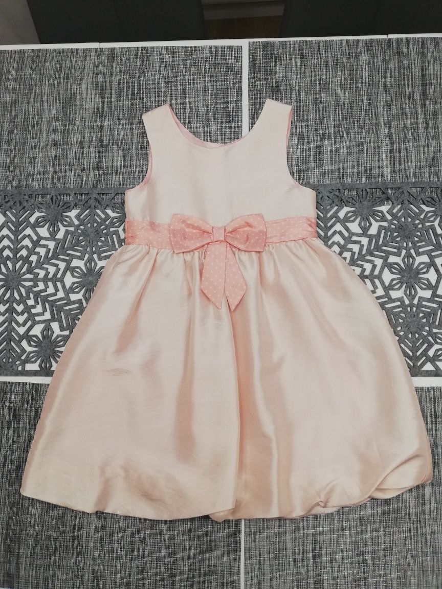 Różowa sukieneczka z kokardką H&M r. 122