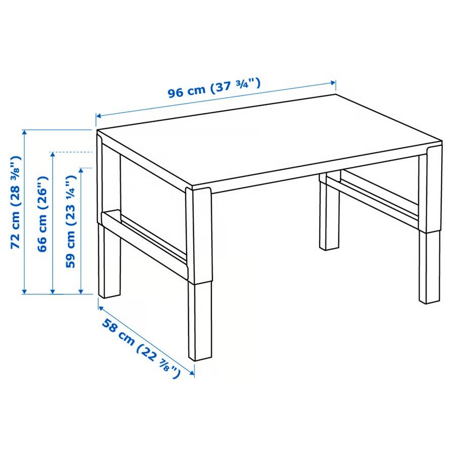 Biurko białe IKEA PAHL 58×128cm