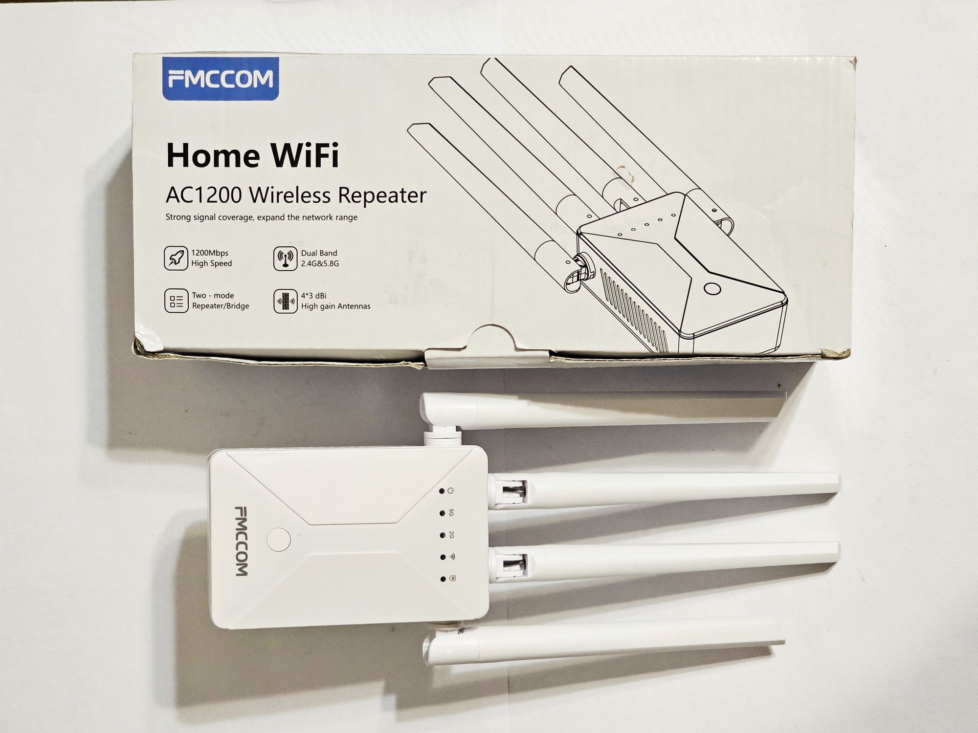 Репітер підсилювач Wi-Fi сигналу 2.4/5.8 гГц FMCCOM
