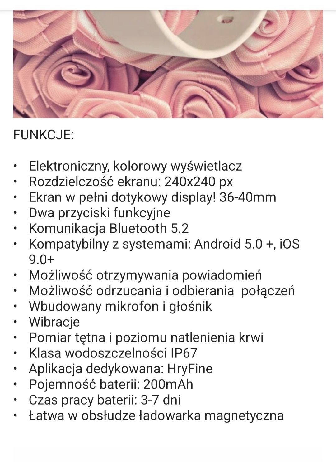Nowy smartwach smartband
