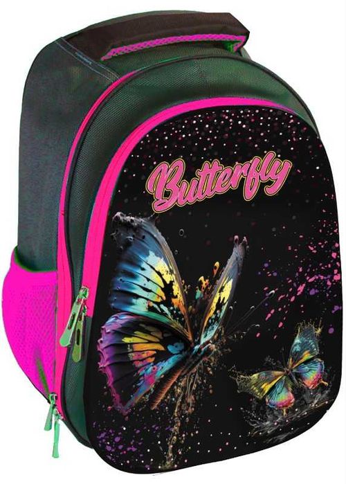 Шкільний рюкзак для дівчинки Єдиноріг Пес Метелик рожевий чорний