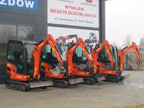 Wynajem minikoparek Kubota 1.6-5 ton - Warszawa-Polska - Korona Rental