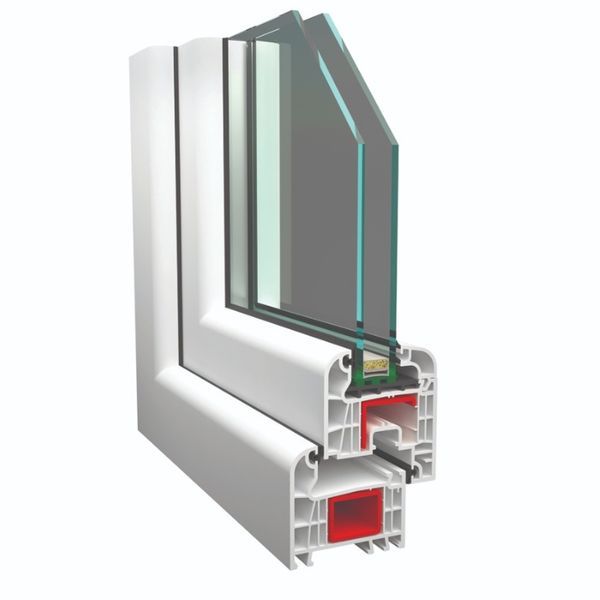 Okno PCV 1765 x 1135 70mm 6-komorowe 2-szybowe 1x orzech 180x120