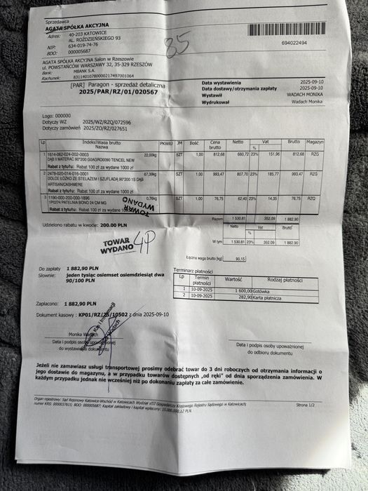 Łóżko ze stelażem i szufladą 90x200 NOWE