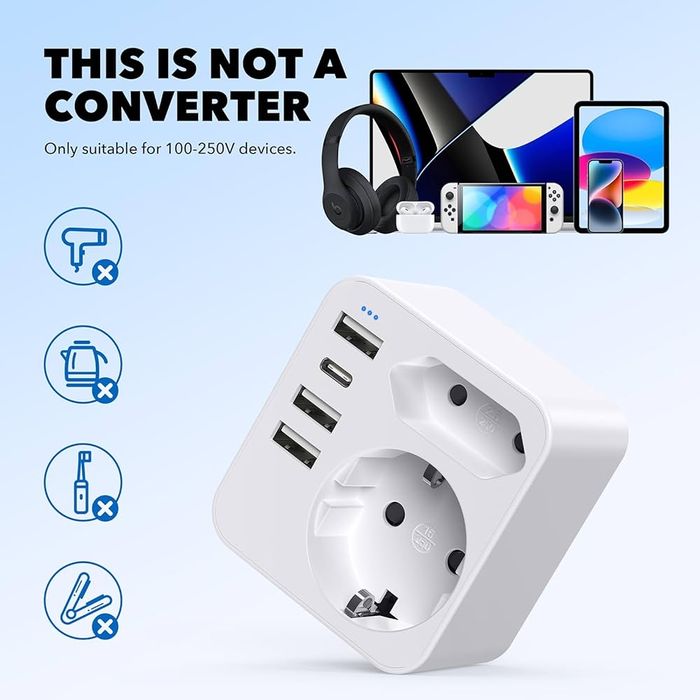 адаптер 6-в-1 з 3 портами USB,