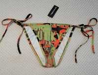 Nowe piękne majtki dół od bikini stroju kosiumu kąpielowego w print