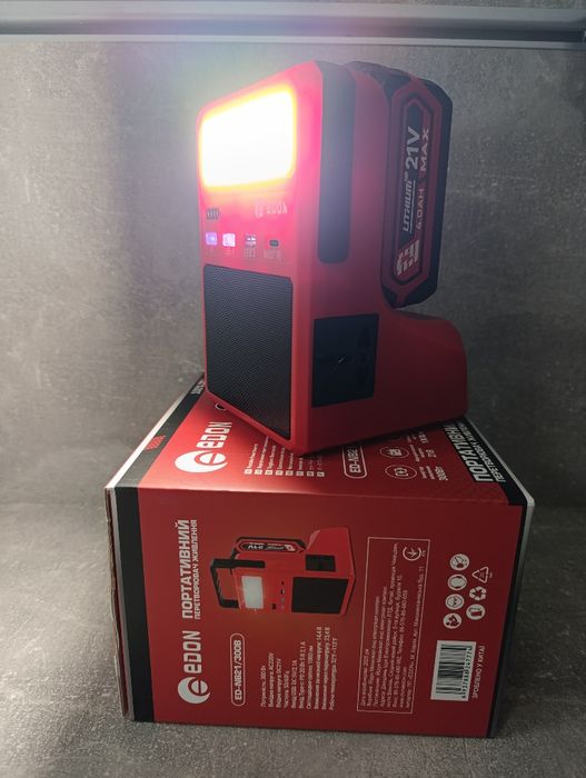 Акумуляторний інвертор Edon ED-NB21/300B — 300 Вт, портативна станція