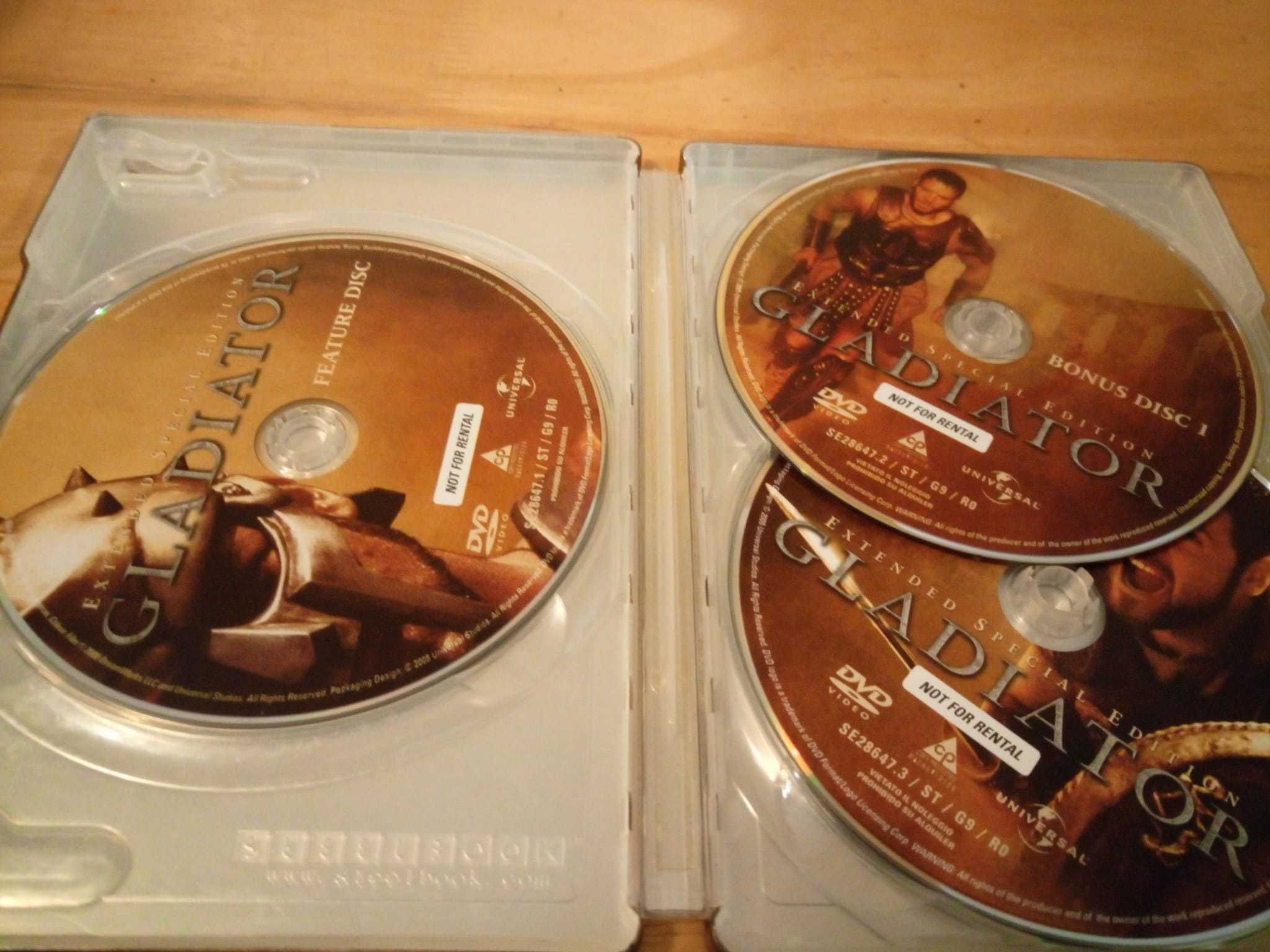 Steelbooks DVD´s Riddick - E.T. - Gladiador (novos)