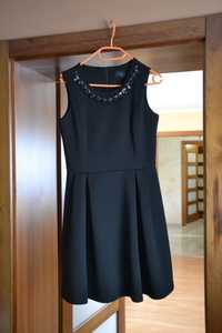 elegancka sukienka mohito naszyjnik czarna sukienka rozkloszowana
