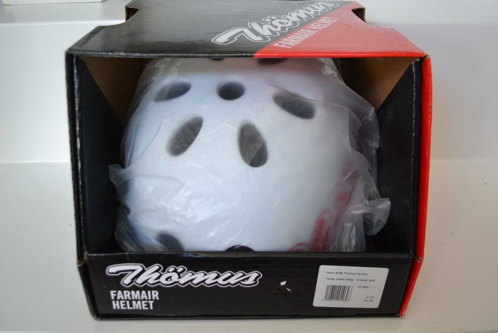 Sportowy kask rowerowy Thomus MTB S/M i M/L biały / czarny mat