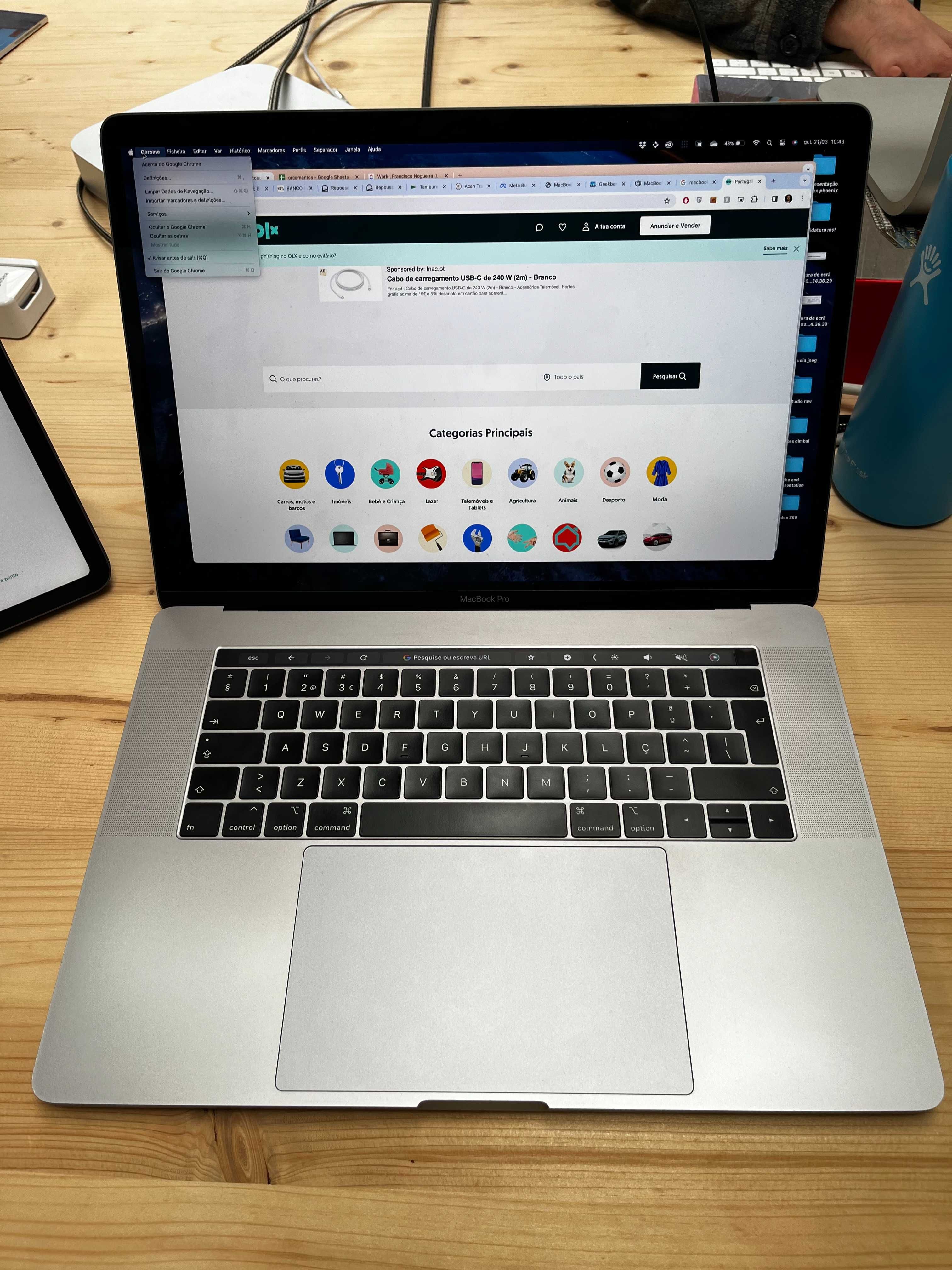 Macbook Pro 15 2018 - i7 2,6GHz, 512gb, 32gb, AMD Radeon Pro 560X 4gb