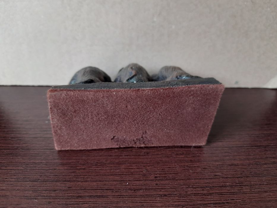 Канделябр 3 свечи, статуэтка Три Обезьяны (символ отказа зла) (мед