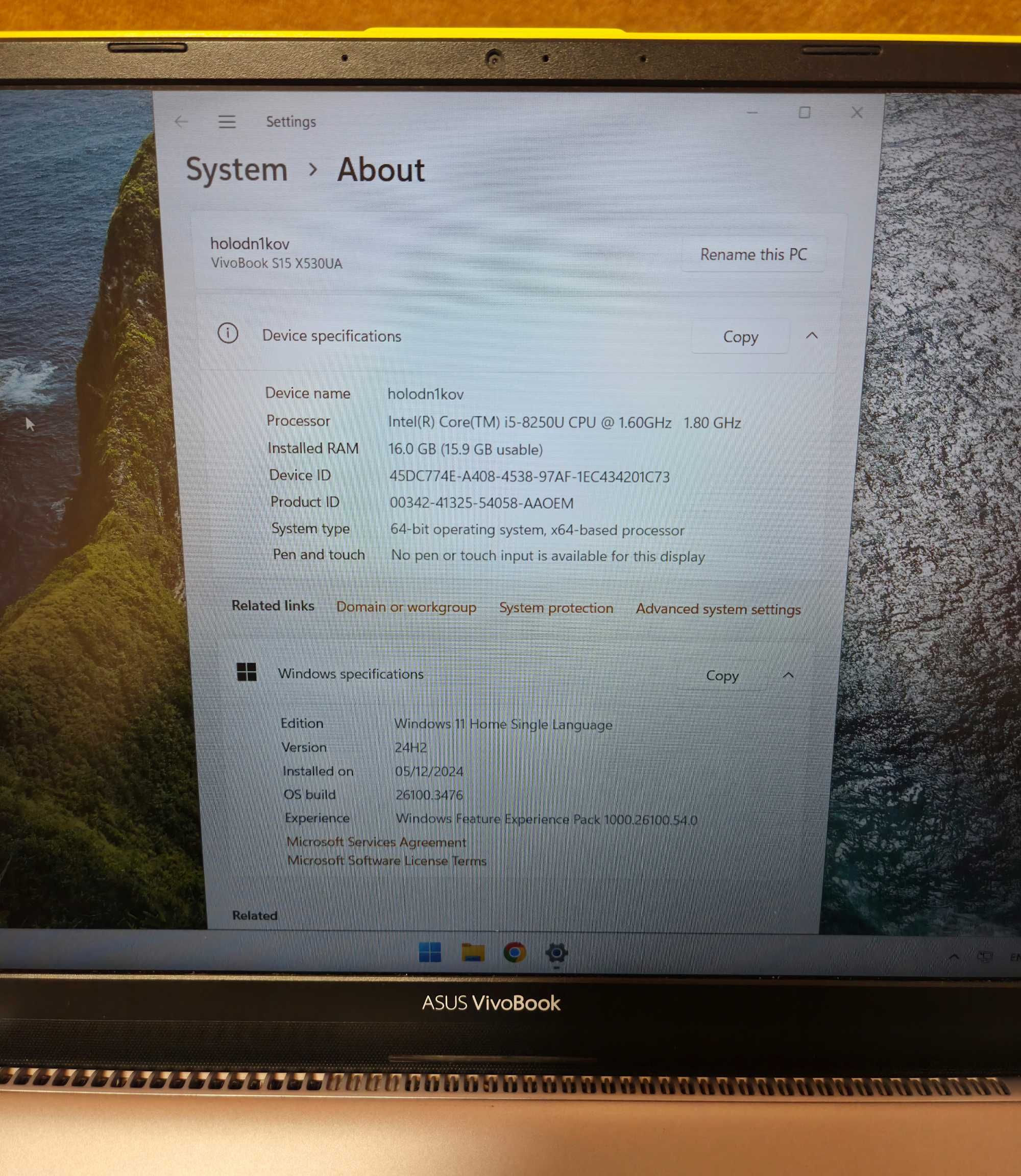 ASUS VivoBook S15 X530UA. 16ГБ ОЗУ. SSD 128ГБ. HDD 1ТБ.