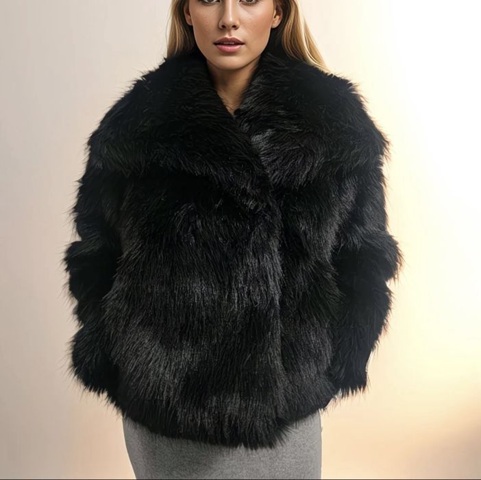 Шуба чорна|шуба зима