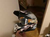 Shoei kask cross/enduro  + gogle pro grip