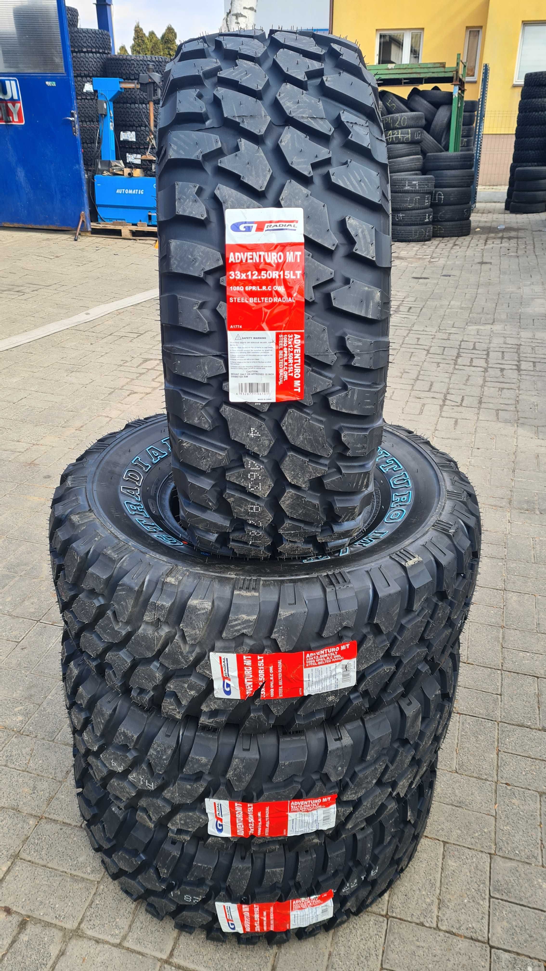 Opona Terenowa 33X12.50R15 12.5 GT Radial Adventuro M/T Białe Napisy