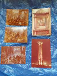 Stare pocztówki 5 sztuk muzea 1977rok