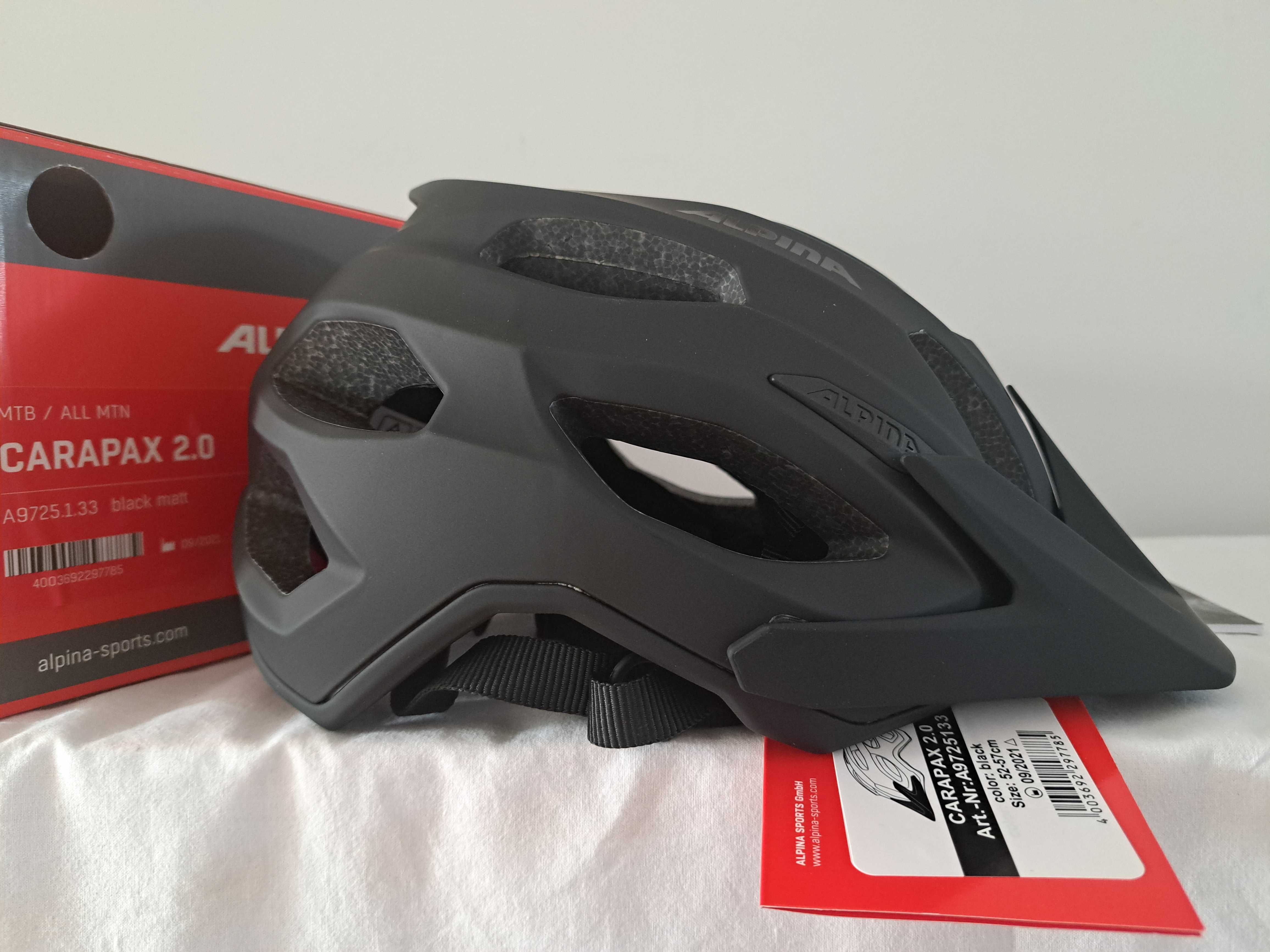 Kask rowerowy Alpina Carapax 2.0 Black Matt M 52-57cm