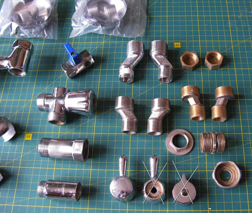 Ексцентрик для смесителя воды, переходник с заглушкой, хромиров. чашка