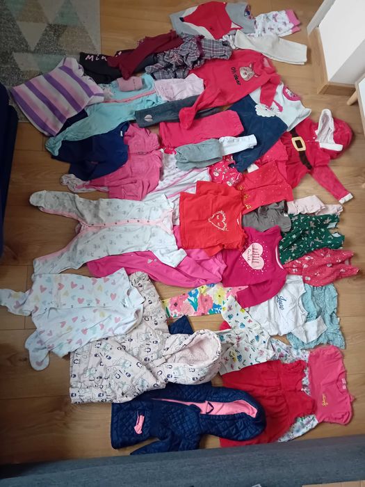 Paka ubranek dla dziewczynki 80 na zimę