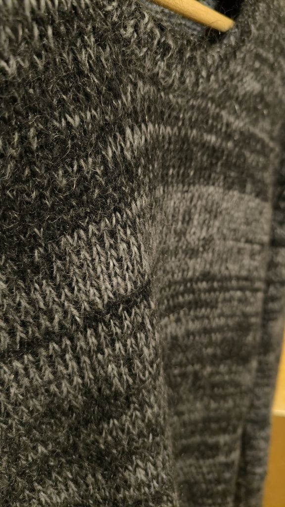 Sweter wełna moher 50% jak merino unisex pulower