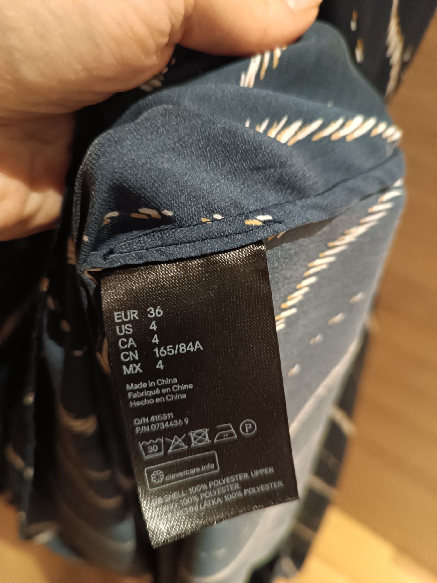 Sukienka długa granatowa wesele H&M 36/38