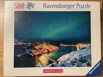 Puzzle Ravensburger 500 elementów Scandinavian Places Zorza Polarna
