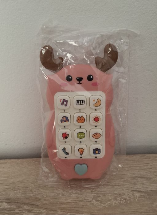 Nowy Interaktywny Telefon-Zabawka dla Dziecka Różowy Renifer