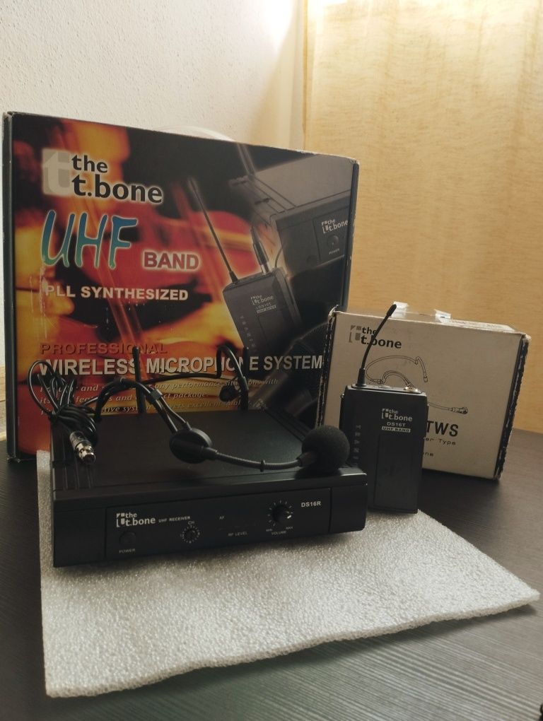 Microfone headset e Receptor Wireless