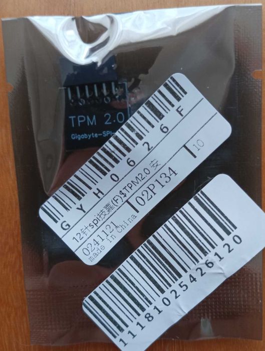 Moduł tpm 2.0 Gigabyte 12-1pin.