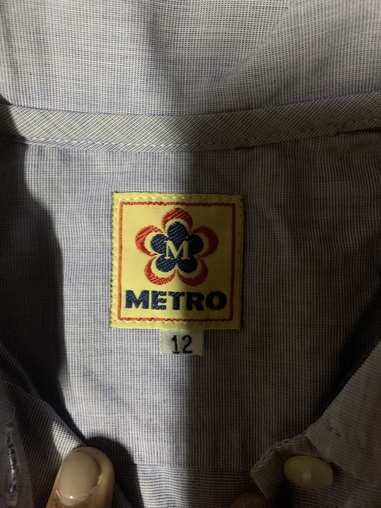 Camisa de manga curta criança azul unissexo “Metro” 12 anos