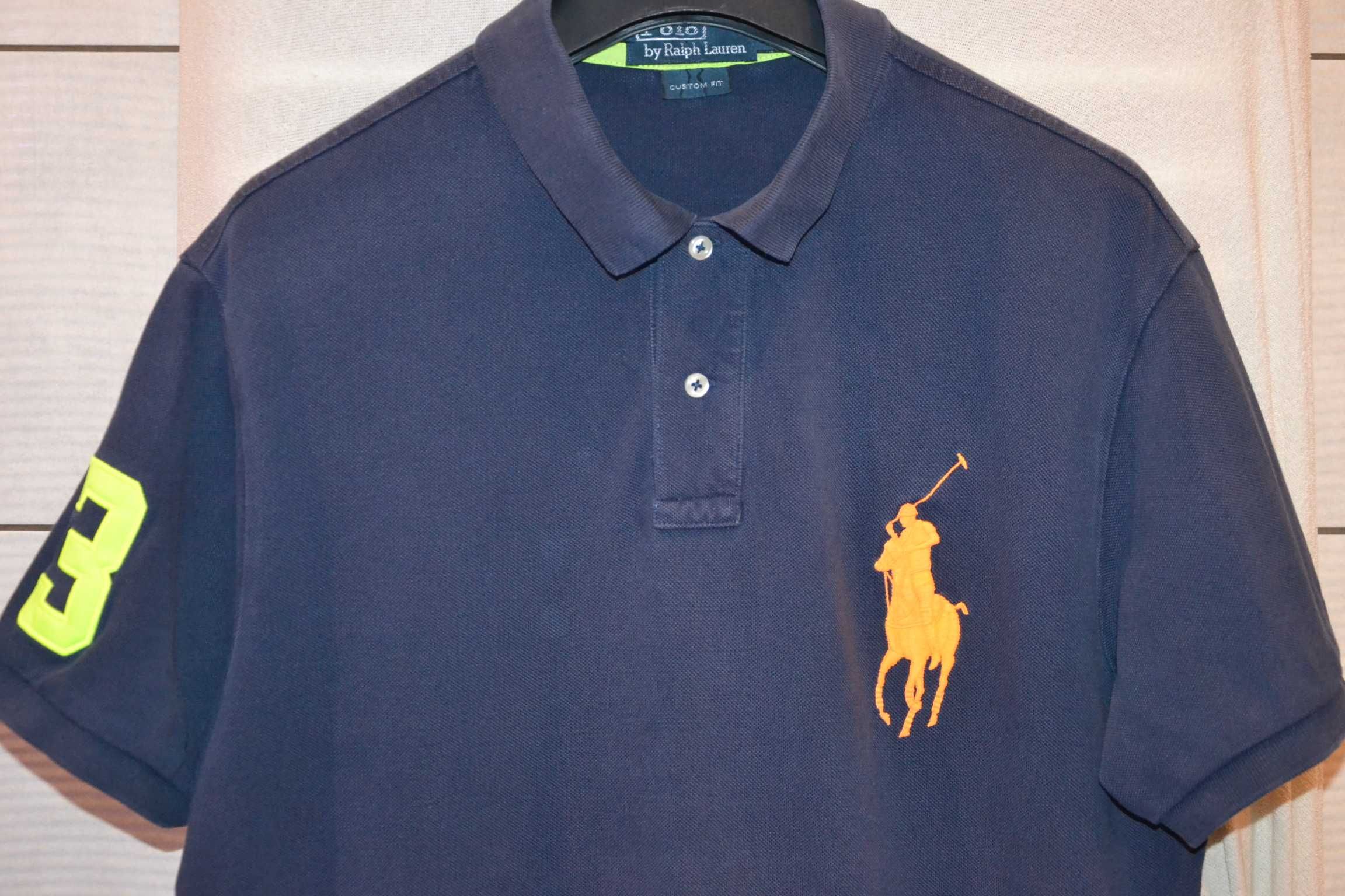 POLO RALPH LAUREN Koszulka Polo Męska XL Custom Fit Oryginalna