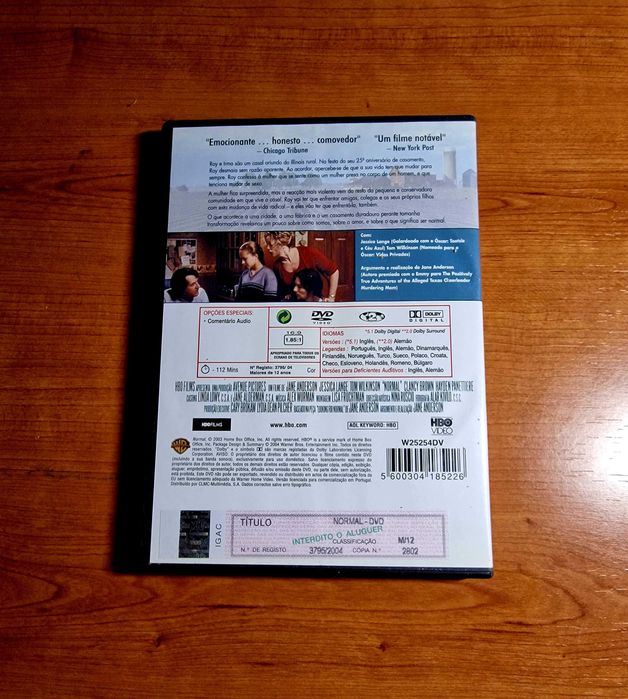 NORMAL (Jessica Lange/Tom Wilkinson) Amor, Casamento, Sexo e.. Mudança