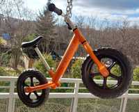 Rowerek biegowy Cruzee 12" pomarańczowy czarne koła mega lekki!