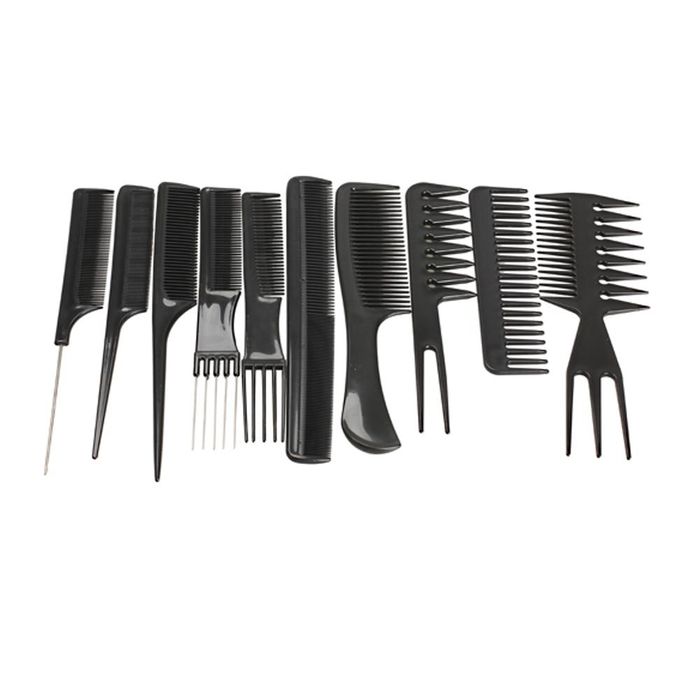 10 Peças Conjunto profissional pentes de cabelo escova de cabelo pente