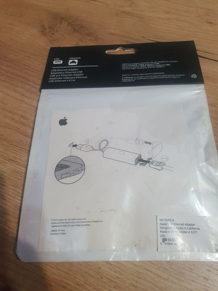 Adapter Apple USB Ethernet LAN A1277