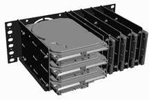 R-CASE - HDD Holder 10" RAW (ocynk), uchwyt do montażu 3x HDD, 4 x SSD