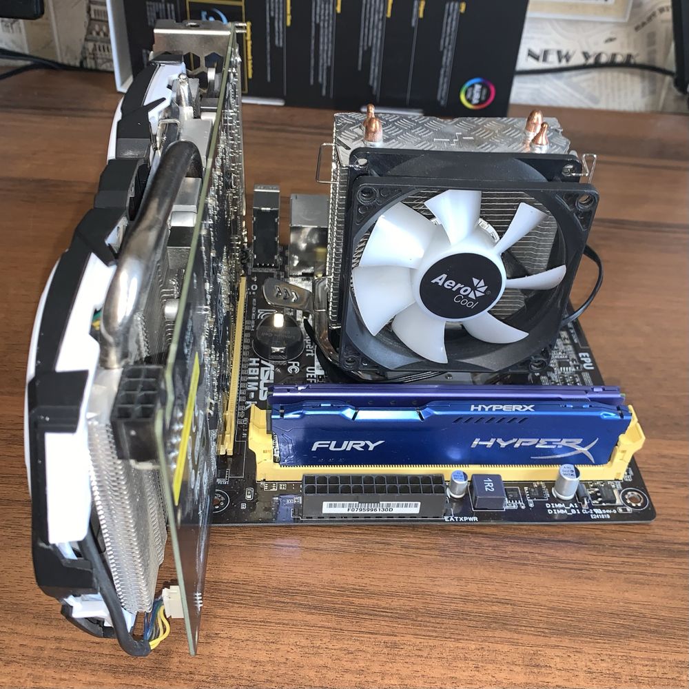 Комплект RX470 4gb+s1150+xeon1240v3 3.40ghz+башня AeroCool RGB+8gb озу