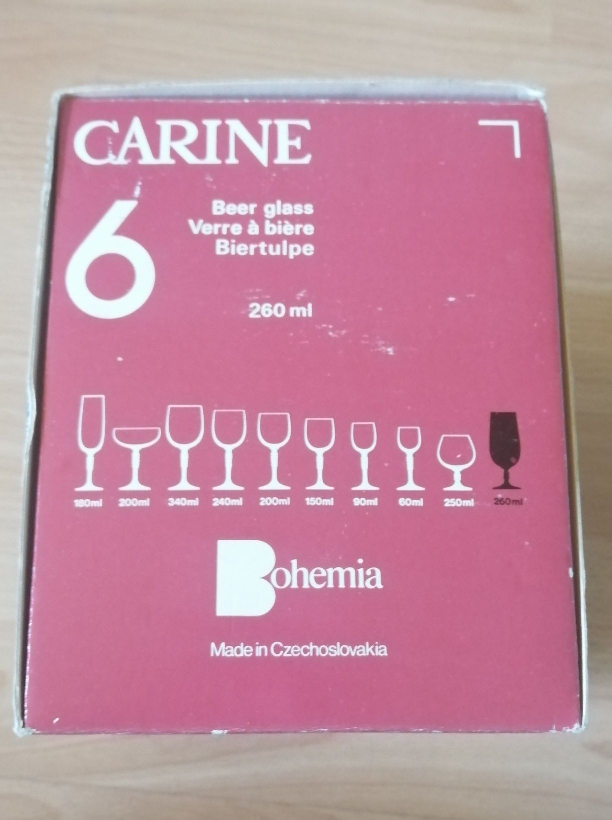 Kieliszki do wina Bohemia Czechosłowacja lata 60