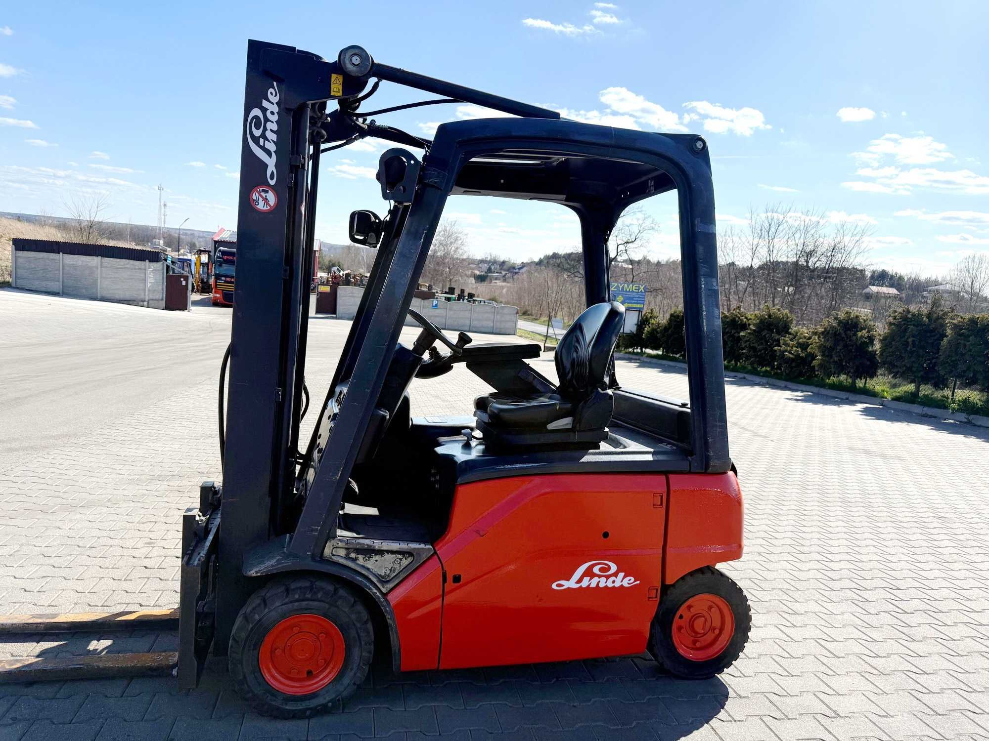wózek widłowy elektryczny LINDE E16P-01 Triplex 4.60m przesuw 2014'