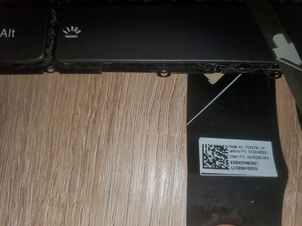Клавіатура від lenovo sn5364bl-jp-fpc