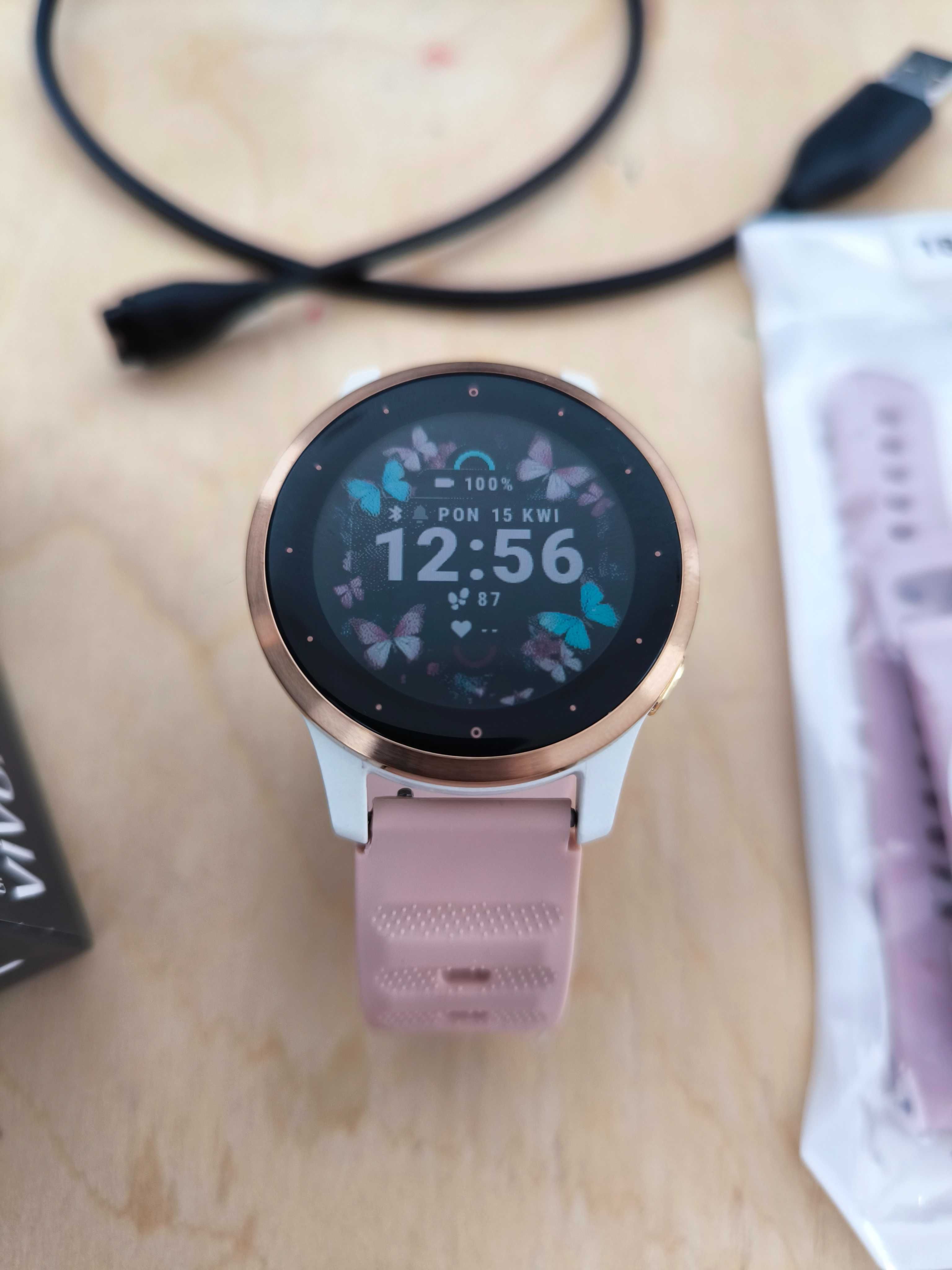 Smartwatch Garmin Vivoactive 4S różowe złoto - GRATISY