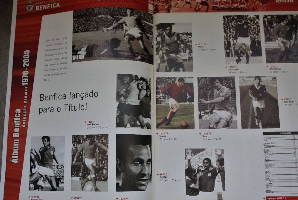 Futebol: Álbum Benfica, como novo