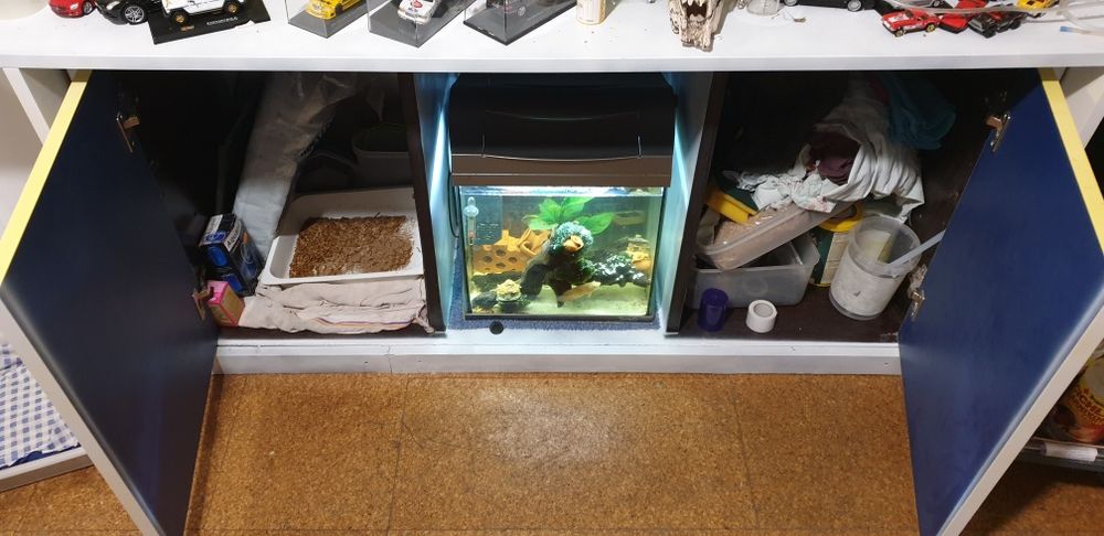 Aquario 1.30m + móvel + iluminação.  Ler descrição.