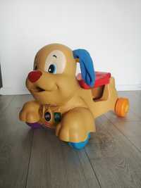 Pchacz jeździk szczeniaczek uczniaczek Fisher Price piesek