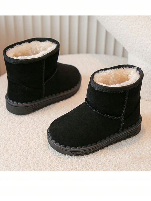 Buty Dziewczęce Śniegowce Ocieplane Zamszowe Z Kożuszkiem Shein Eur 33