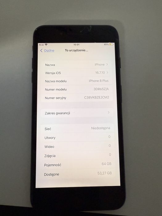 Iphone 8 plus 64GB Czarny opis!!