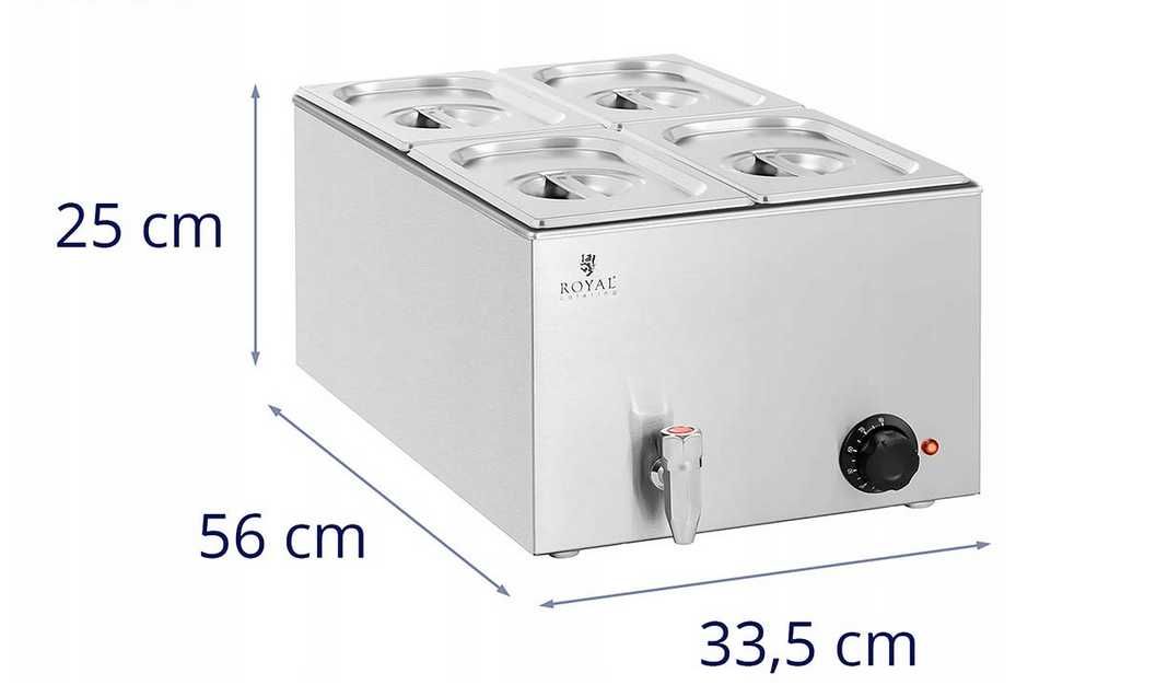 4 pojemniki x3.3L BEMAR Royal Catering Podgrzewacz Elektryczny Bufet