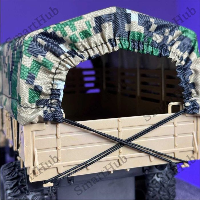 Грузовик на радиоуправлении GRIM-2 с тентом. Грузовая машина на пульте