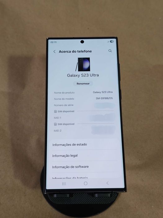 Samsung S23ultra 256gb.  Ótimo estado.